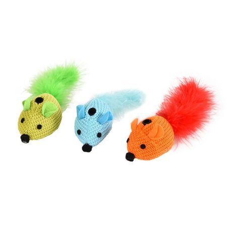 CAT CRAFT EK QC Neon Mice ToysMulti Color- 9 Total 3102303